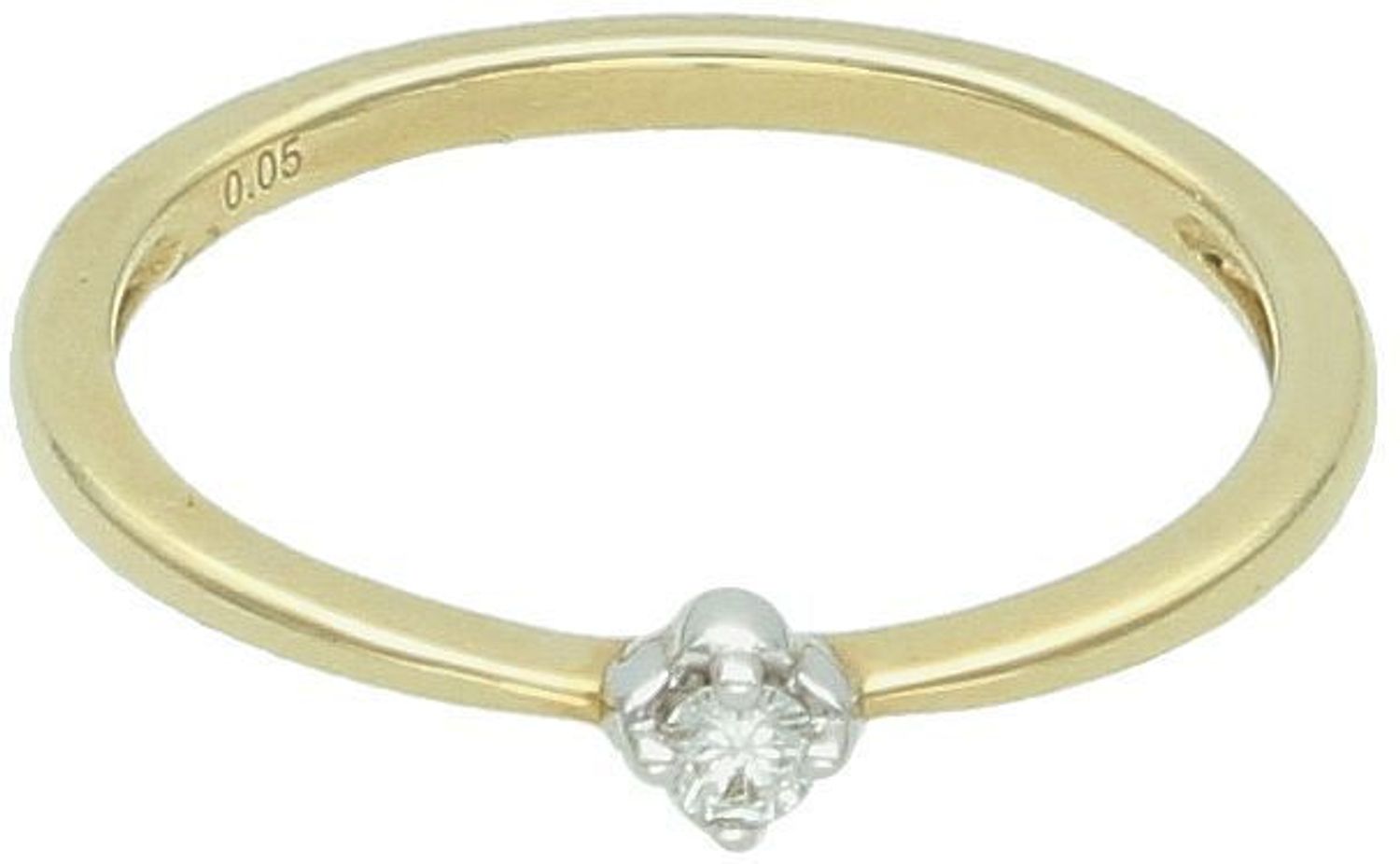 Złoty pierścionek z diamentem  Rozmiar 14  KR-482401 Y.jpg